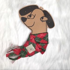 Argyle Pet Scarf Red Green Fleece Holiday Dog Cat NWT